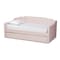 Baxton Studio Lennon Modern and Contemporary Pink Velvet Fabric Twin Size Daybed with Trundle 186-11472-Zoro - alternate 1